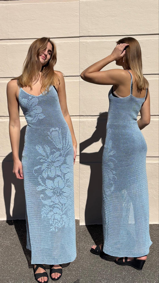 Crochet Pattern – Flower Maxi Dress (PDF Download)